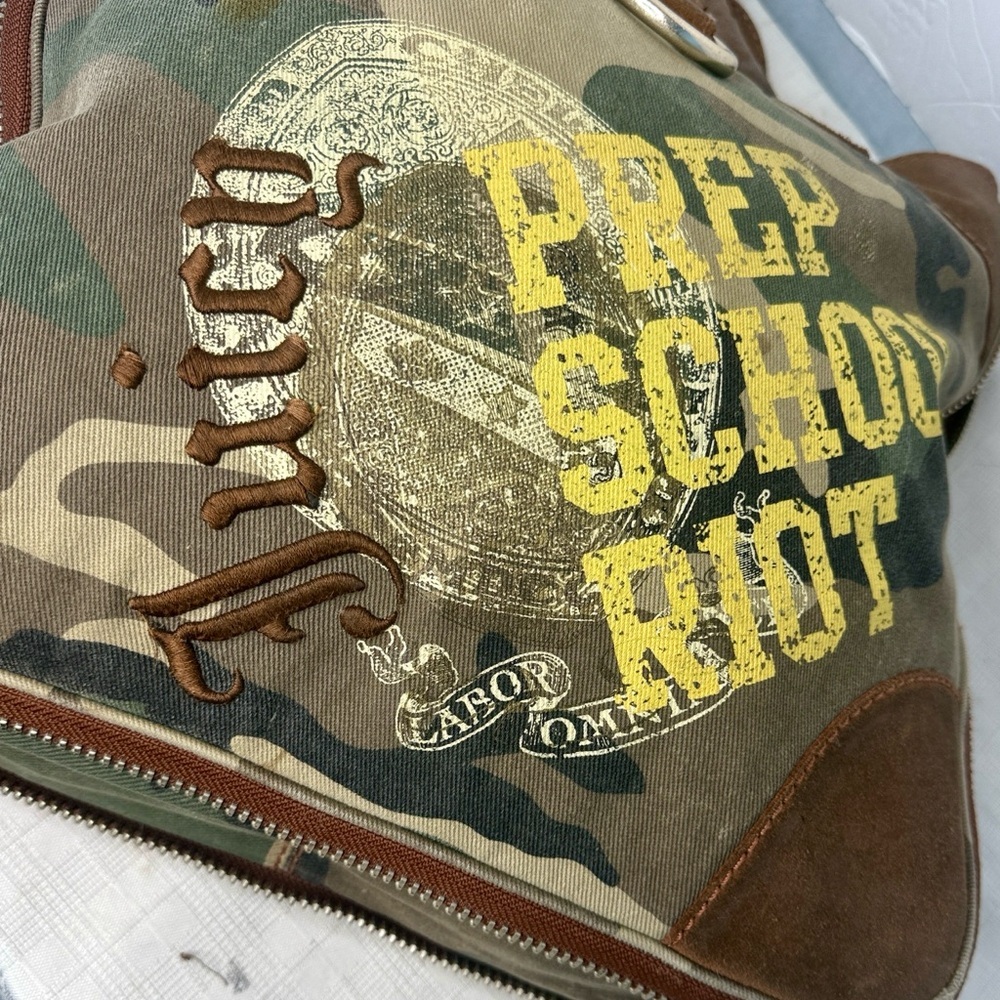Vintage Juicy Couture PREP SCHOOL RIOT camo tote - Picture 8 of 16